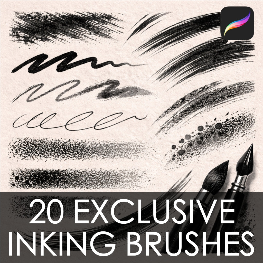 Master Ink Brushes Bundle - x20 Signature Procreate Brushes